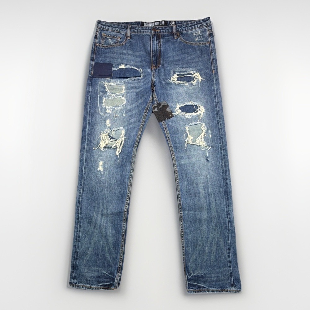 Billionaire Boys Club BBC Selvedge Distressed Jeans Men's Size 38 (Fits 40x33)